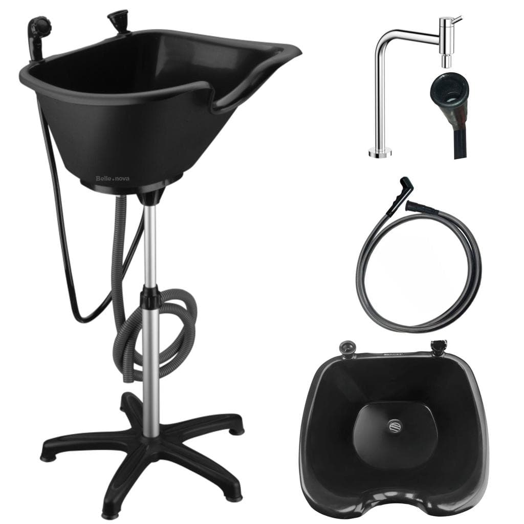 Lavatório Portátil BELLE NOVA com Ducha para Salão de Beleza Cabeleireiro Estética Prático Leve Ajustável Profissional