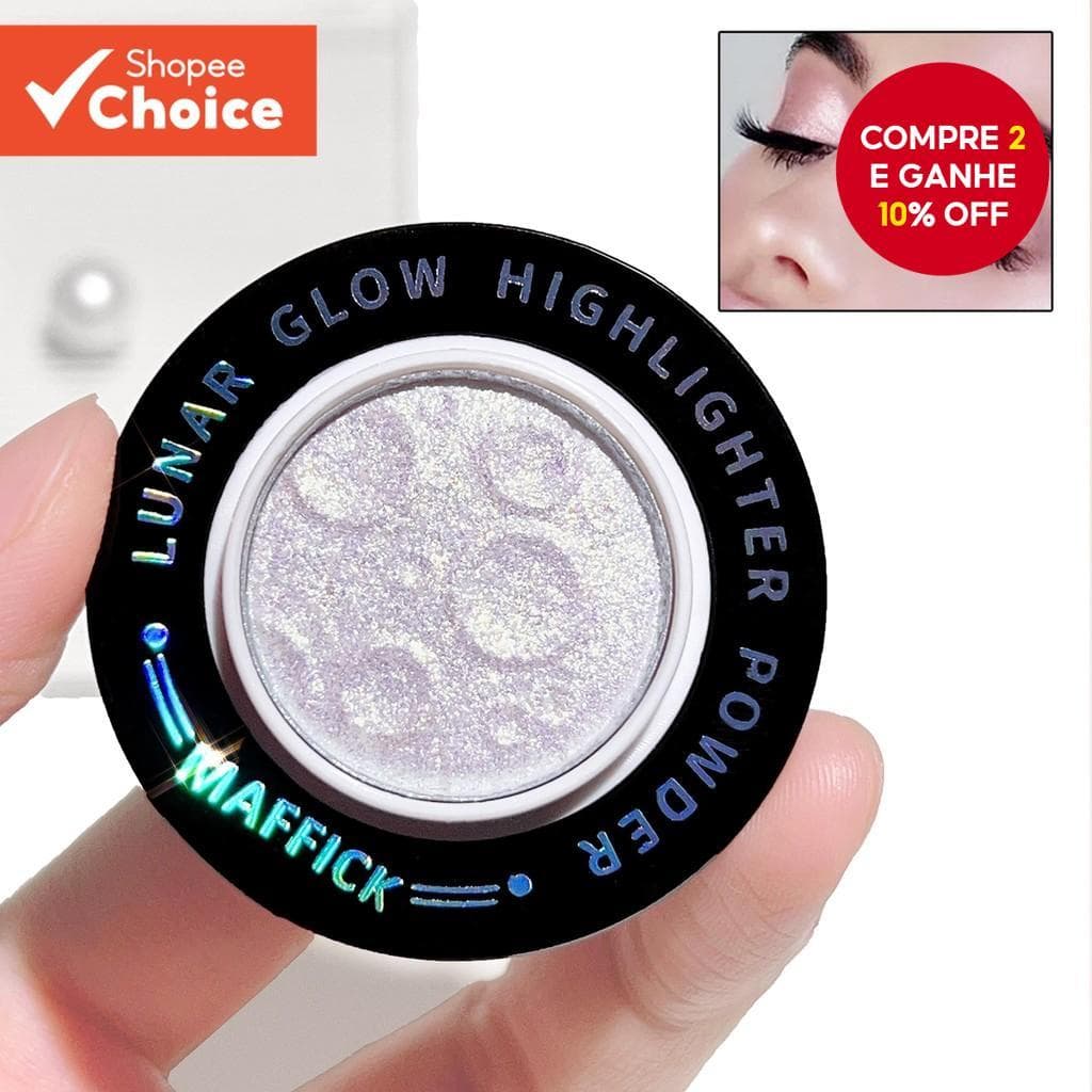 Pó de destaque de diamante de cor única, pó de destaque de contorno