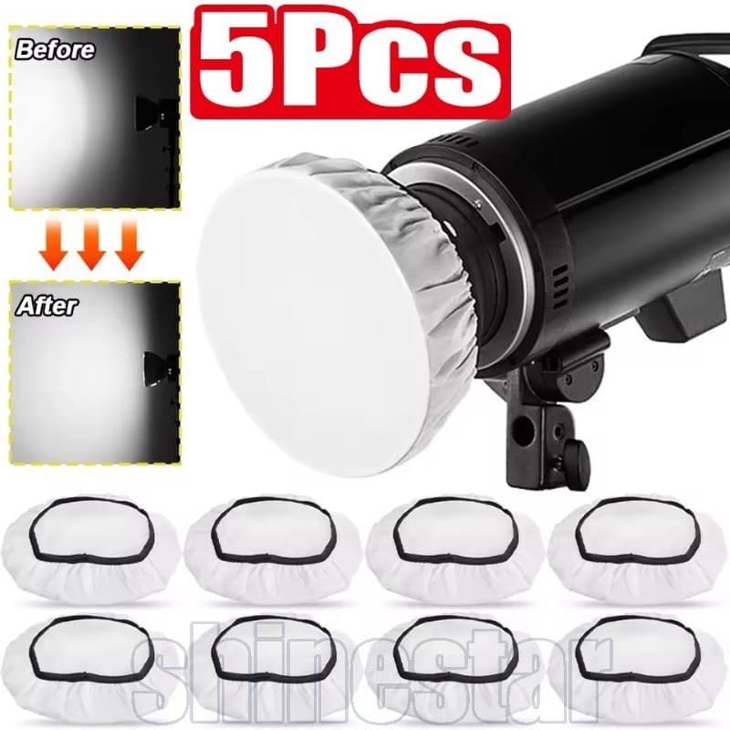 Máscara De Luz Suave Para Flash Fotográfico De 1/3/5 Unidades-Ferramentas De Fotografia Profissional-Capas De Lentes Por