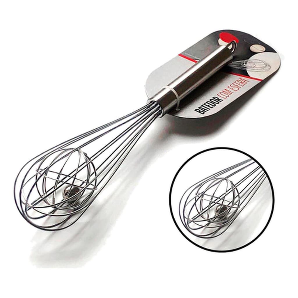 Fuê Batedor Inox Clink 25,5cm com Esfera para Massas