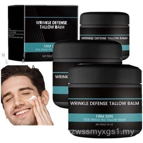 Bálsamo de Sebo Anti-Rugas, Cuidados com a Pele Masculina Forge, Hidratante Facial de Sebo, Hidratante Natural de Sebo, 