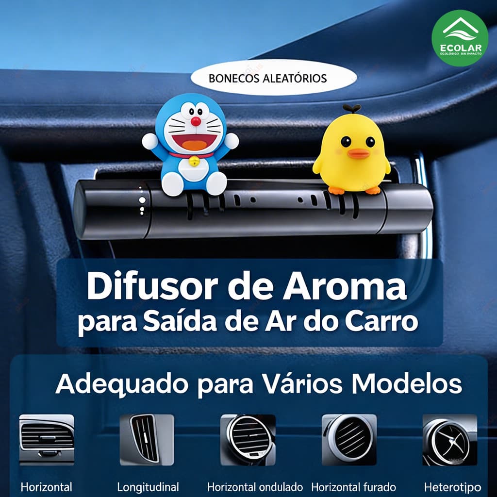 Clipe de Aroma para Saída de Ar do Carro | Aromatizador, Perfume e Purificador de Ar para Veículos