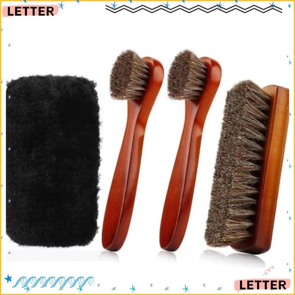 Escova De Sapato De Crina De Carta , Aplicador De Polimento De Cabo Longo De Cerdas Macias , Cuidados Com Bota Alça