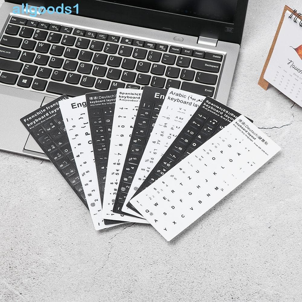 ALLGOODS Carta Película Protetora Deutsch Russo Italiano Francês Sem Desbotamento Portátil PC Alfabeto Botão Layout