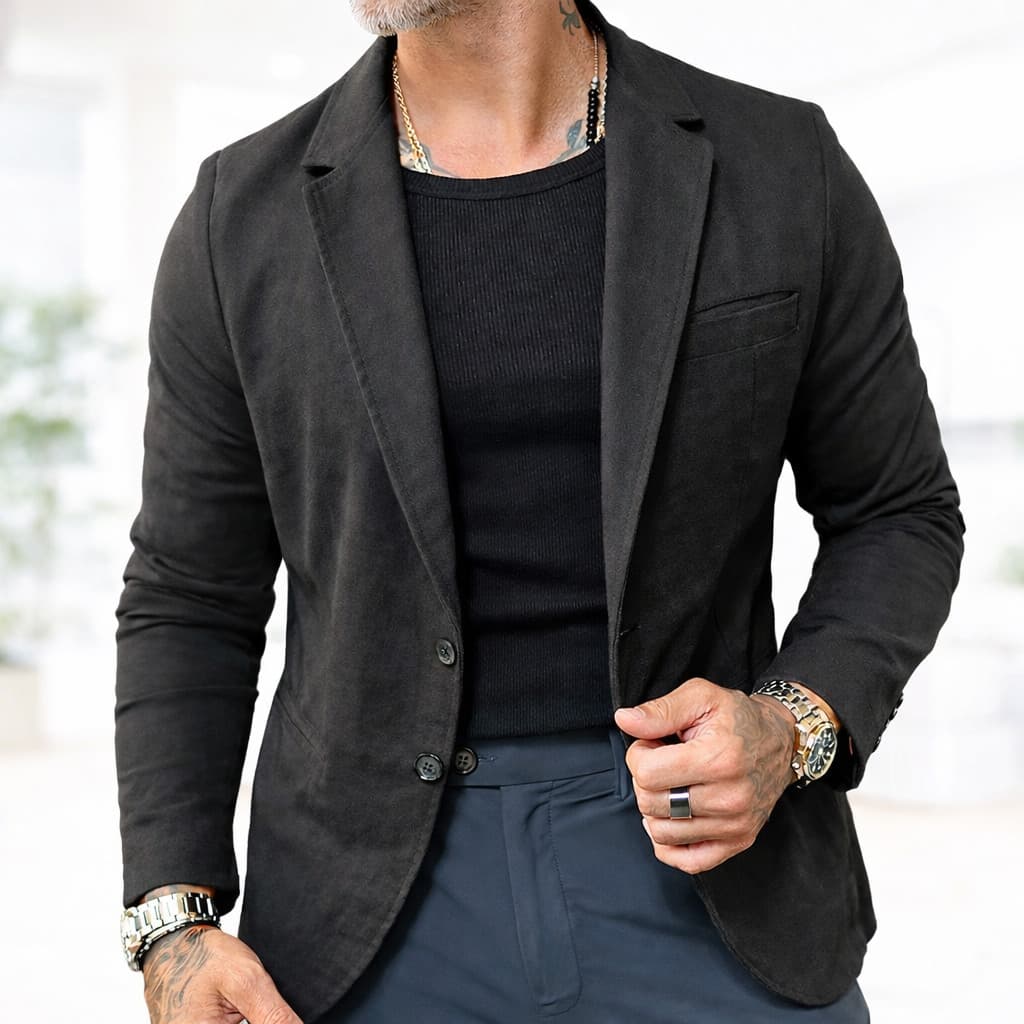 Blazer Masculino Linho Slim Fit Elastano Alfaitaria Esporte Fino Social Escritorio Premium