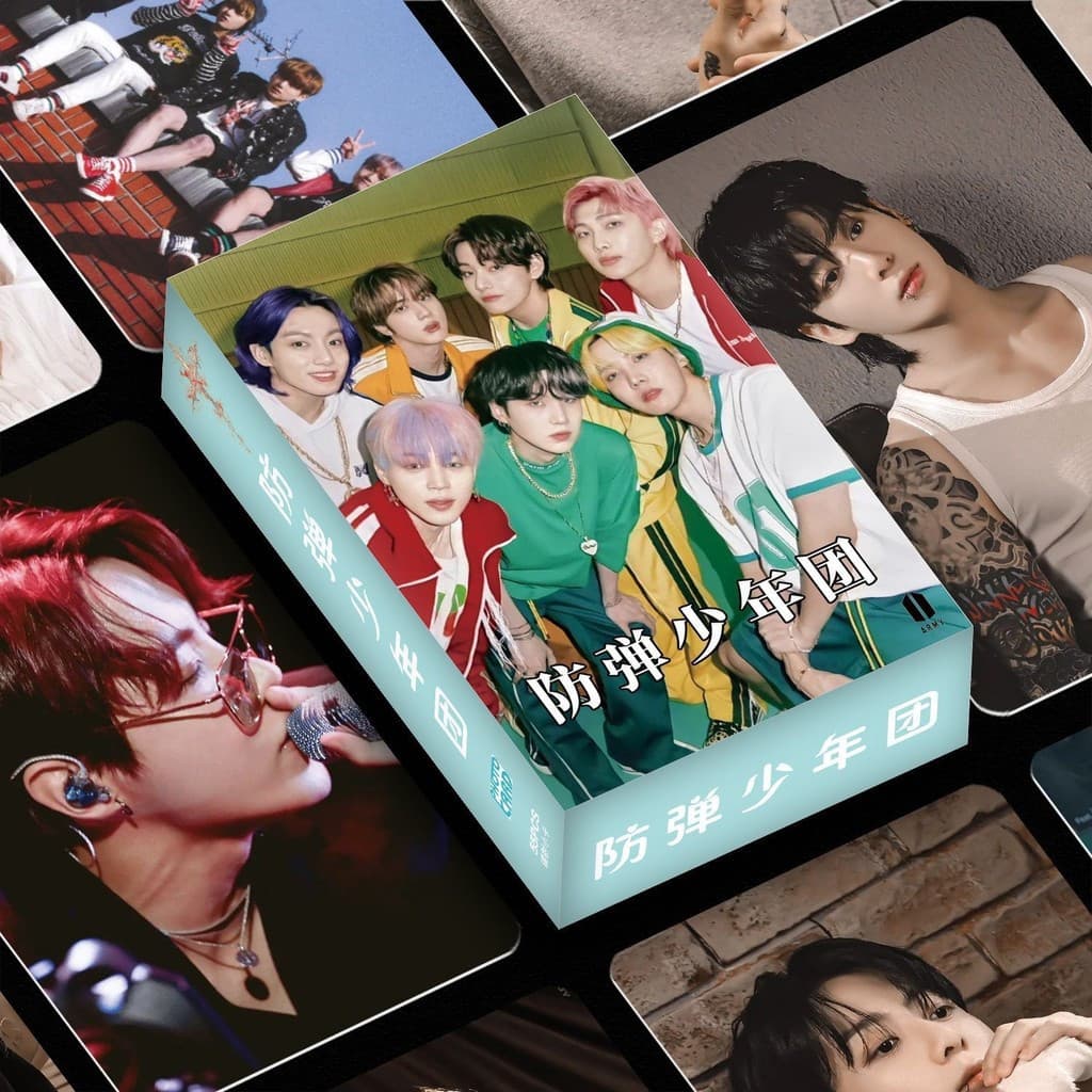 50-55pcs Permissão Para Dançar Laser Holograma Lomo Cartões Jin ECHO J-HOPE Tour RM Jung Kook FESTA Postais JIMIN V SUGA
