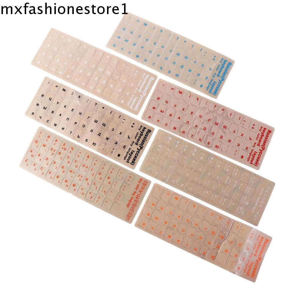 MXFASHIONE Teclado Carta Adesivo Inglês Hebraico Coreano Proteção Contra Poeira Linguagem Alfabeto