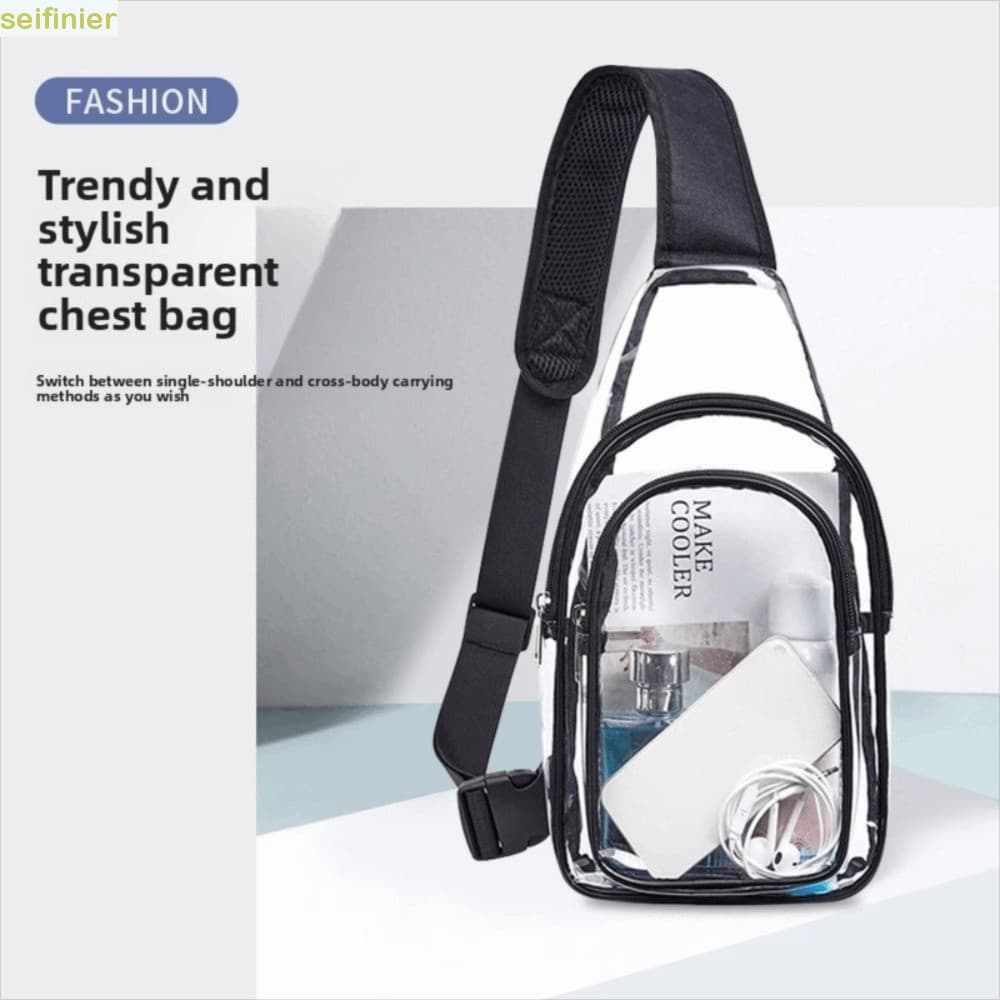 Bolsa Crossbody Transparente SEIFINIER , De Peito Multifuncional De Grande Capacidade , Leve