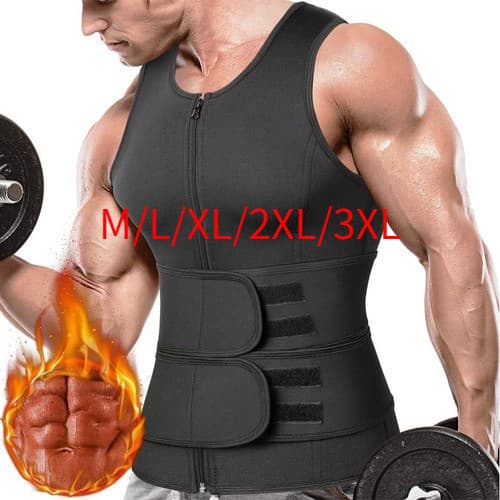 Cinta Abdominal Masculina Modelador Corporal Power Colete Ajustável Redutor De Cintura Sauna JH