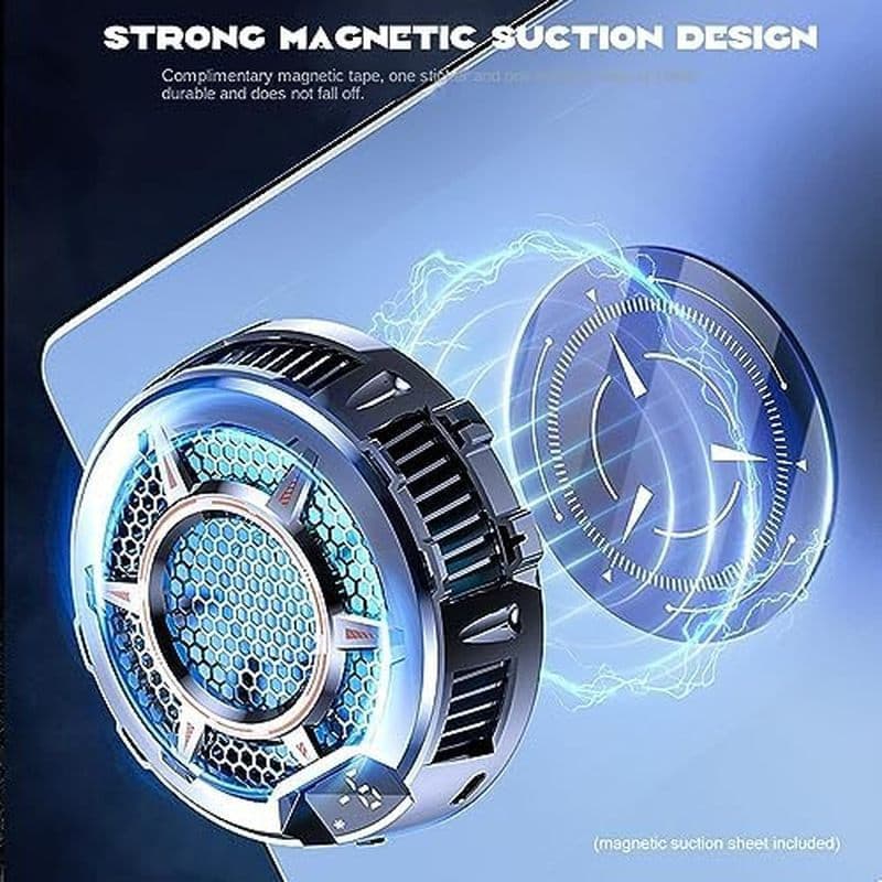 Resfriador de Tablet para iPad Surface Pro, Radiador Super Potente de 30W, Ventilador Magnético para Celular com 3 Modos