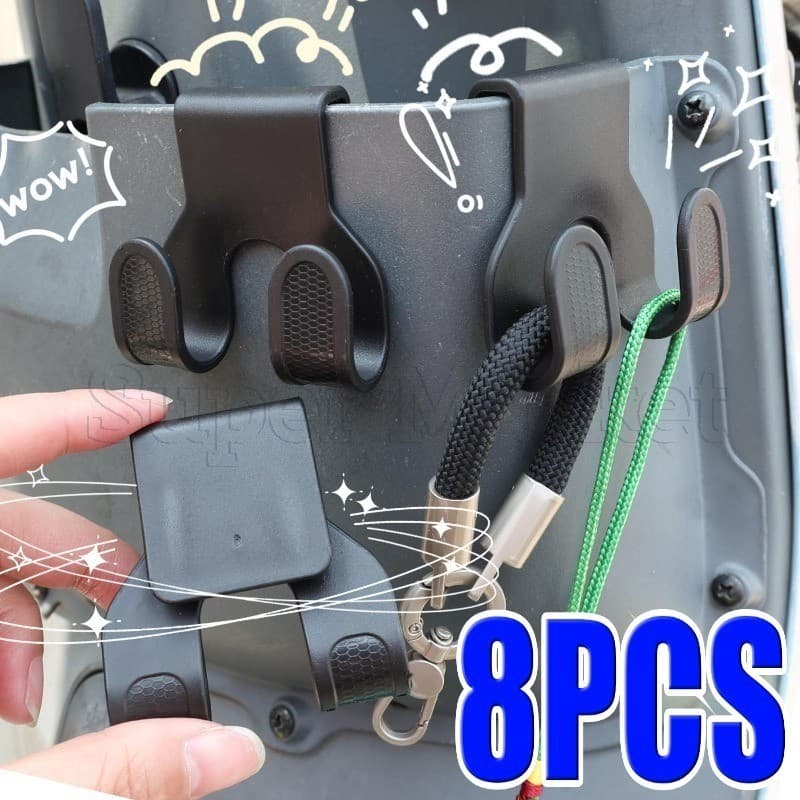 Gancho Oculto De Cabeça Dupla-Ganchos Para Motocicleta De Scooter Elétrica-Suporte Organizador Multifuncional-Economia D