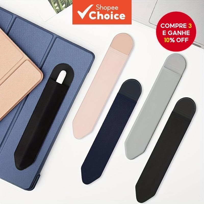 Couro Elástico Stylus Bolso Bolsa Acessórios Adesivo Caneta Manga Anexada Ao Caso Para AP P Ecil E Outras Canetas