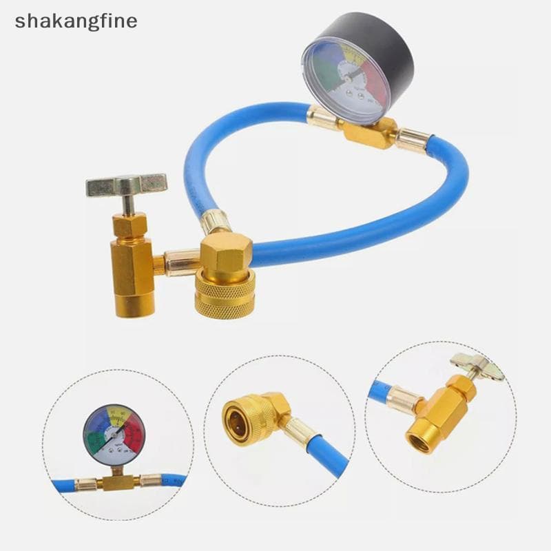 SHBR Carro 15.7 " R134A A/C Mangueira De Carregamento Gás Refrigerante Com Medidores Pressão Ar Condicionado Do Refriger