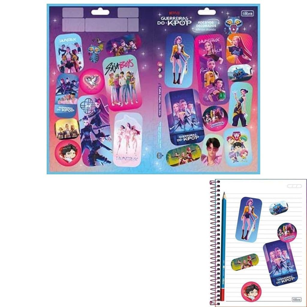 ADESIVO DECORADO DUPLO G GUERREIRAS DO K-POP - TILIBRA