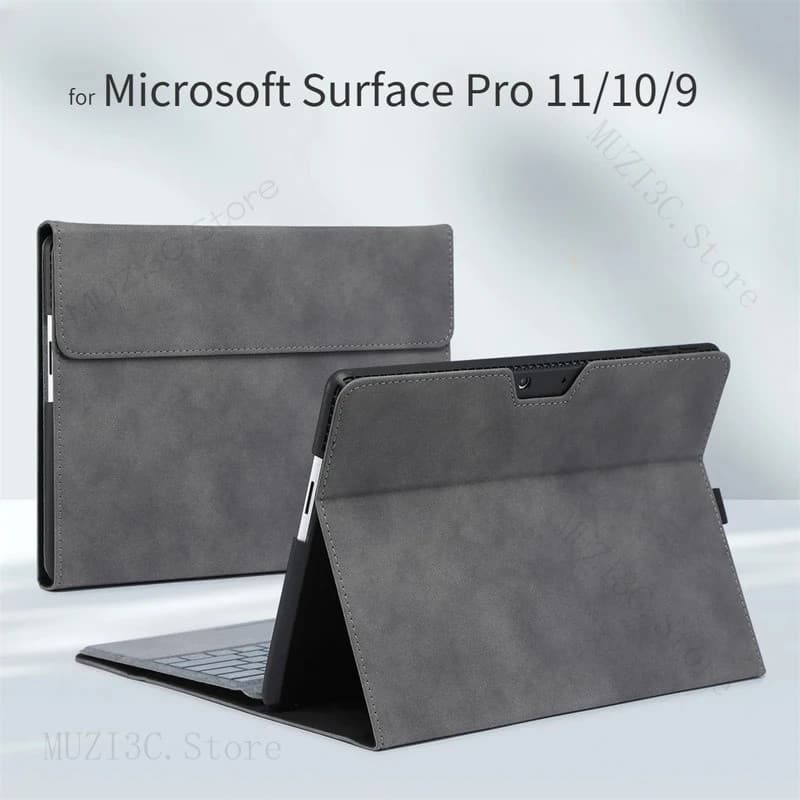 Capa Comercial Para Microsoft Surface Pro 11/10/9 Portfólio Caso 13 Polegadas Suporte De Ângulo Múltiplo Tpu Escudo Comp