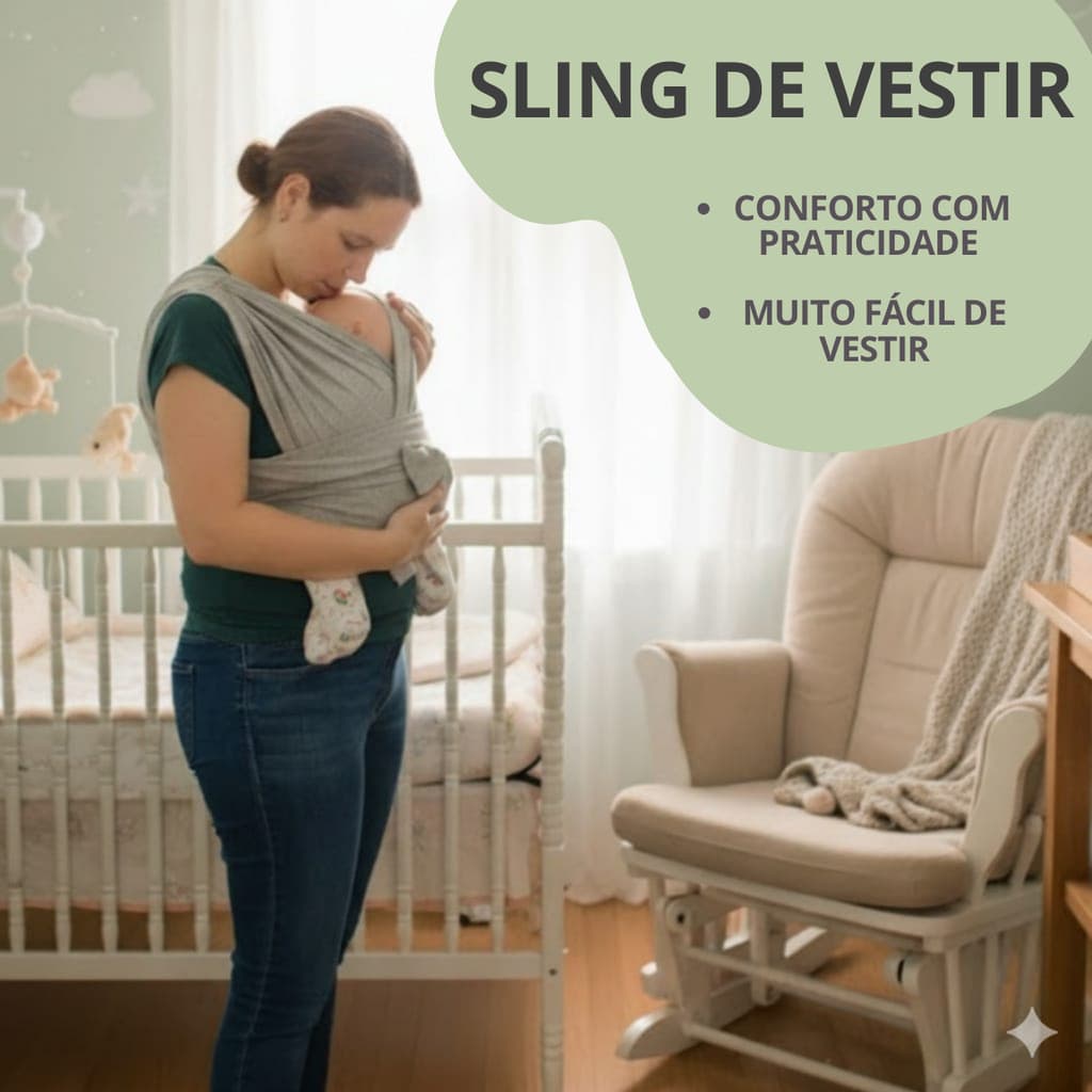 Sling Pronto Para Vestir Bebe Carregador Ajustável Canguru