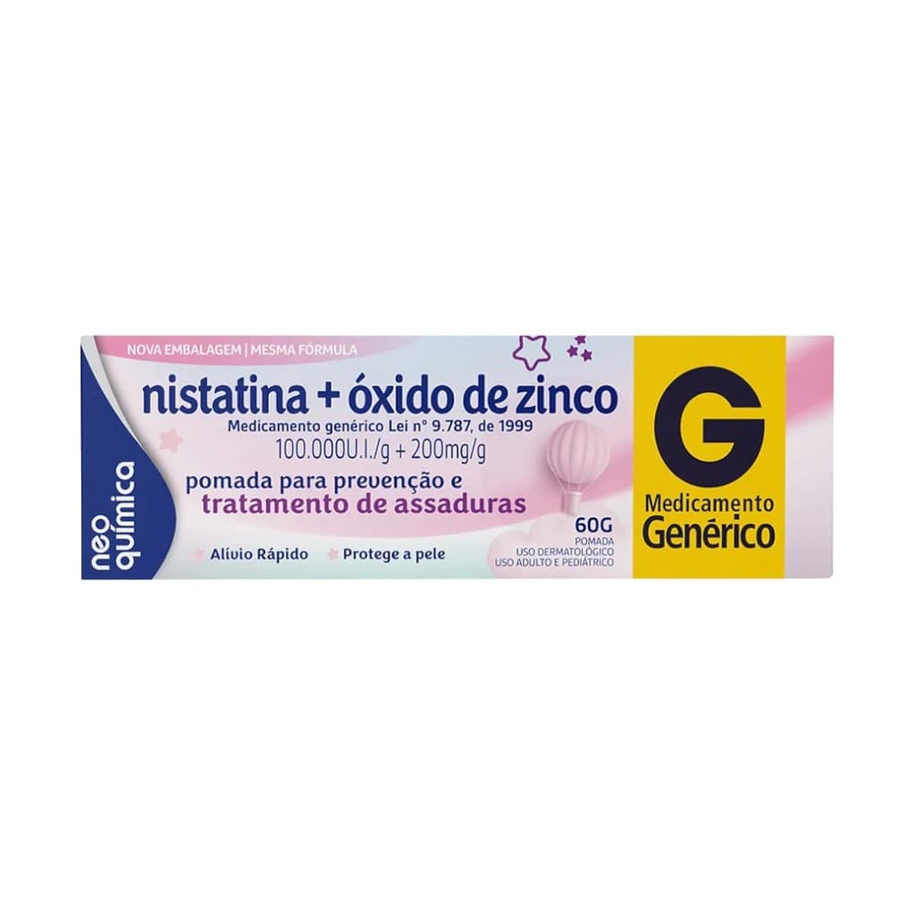 Pomada Assadura Nistatina + Óxido de Zinco 60g - Neo Química