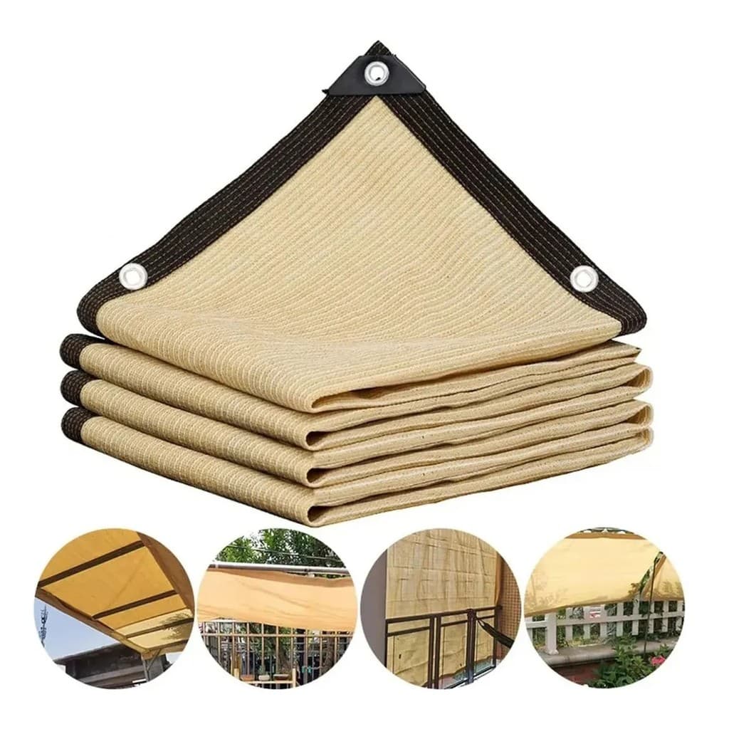 Tela Sombrite para piscina Garagem Horta e Pergolado Bege Diversos Tamanhos