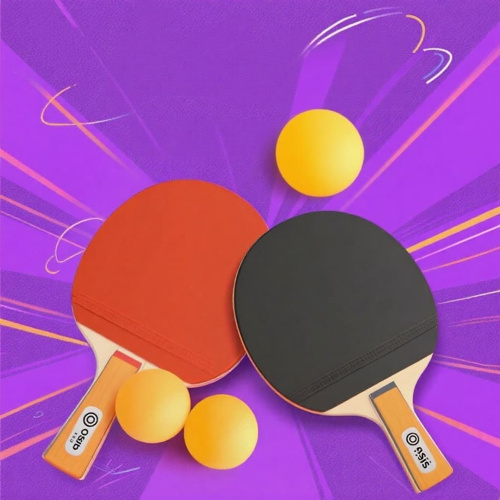 Raquetes Ping Pong Tênis De Mesa Profissional 2 raquetes com 3 Bolas