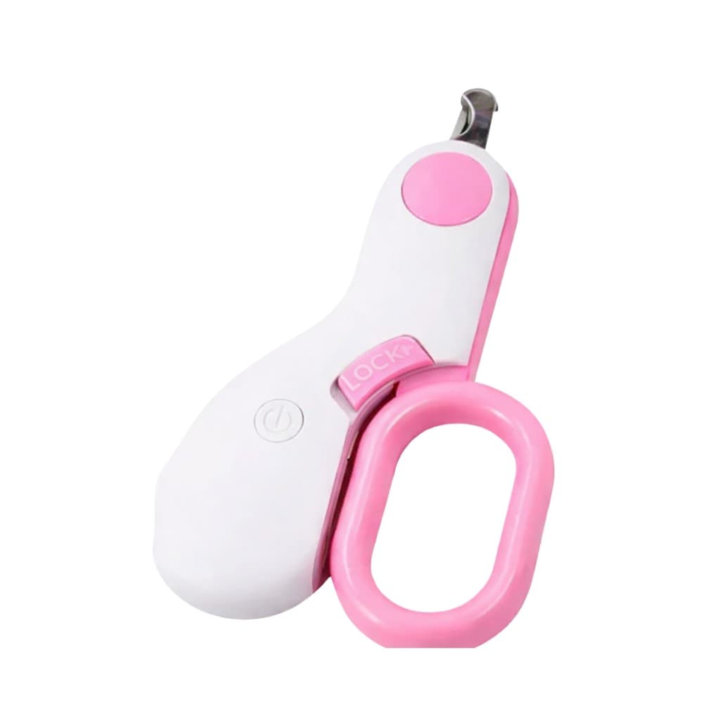 Cortador De Unha Gato Com Luz LED Aparador Seguro Lâmina de Inox Cortador Unha