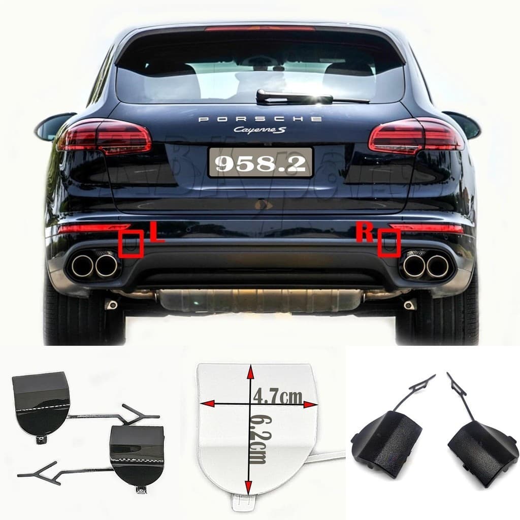 Capa De Reboque Traseira Adequada Para 15-18 Porsche Cayenne 92A 958.2 3.0L 3.6L 4.8L Base S GTS Turbo TDI Pára-Choques 