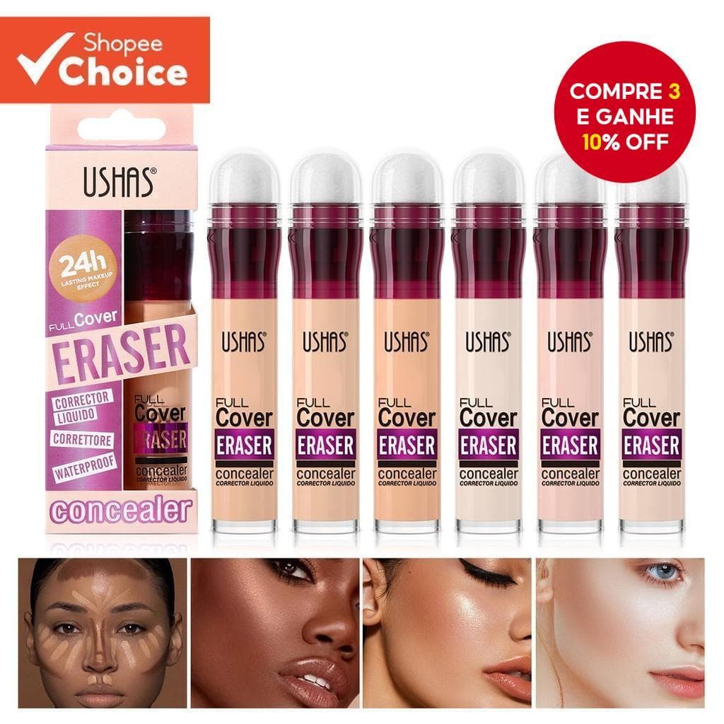 Conjunto De Base E Corretivo Sponge-Tip (12 Tons) : De Longa Duração , À Prova D'água De Transferência , Cobertura Total