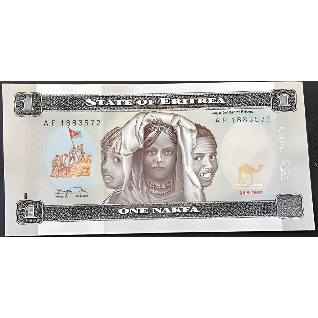 1 Cédula  Nova F.e. Da Eritreia De 1 Nakfa Ano 1997 Lt650