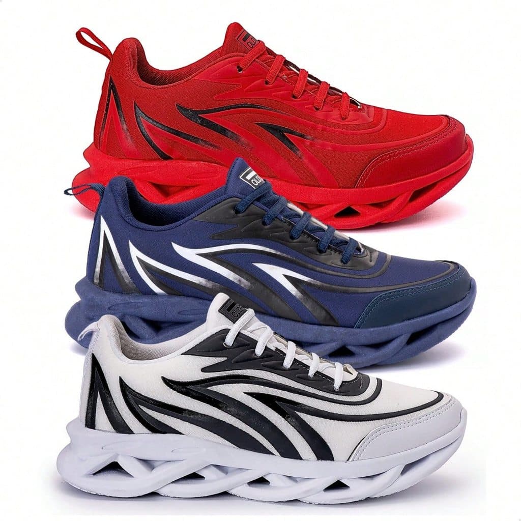 Kit 3 Tenis Masculino Confortável Macio Para Academia Caminhada Corrida Ar livre Academia e fitness Tênis color