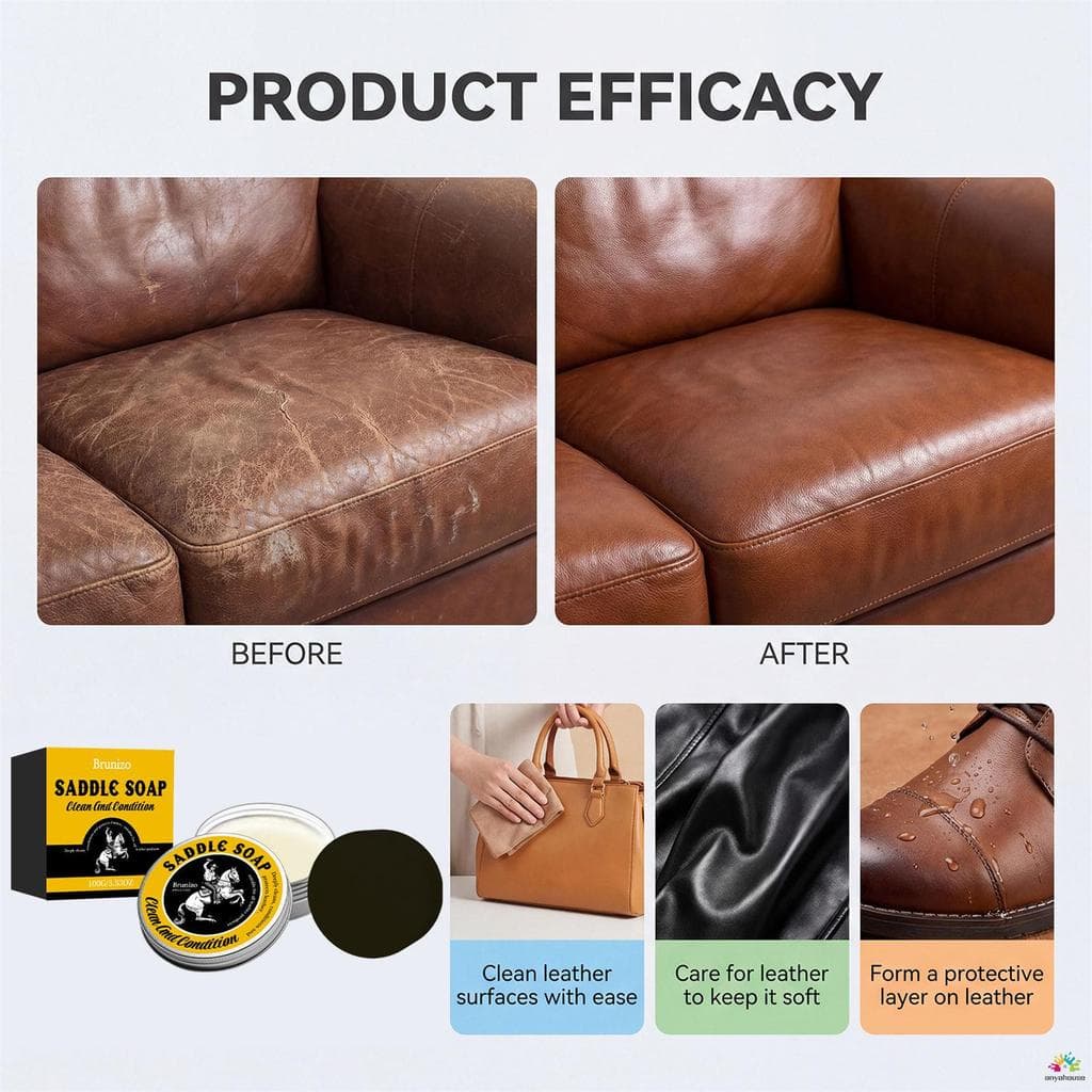 Limpador E Condicionador De Couro Para Carteiras De Sapatos De Sofá Com Ingredientes Naturais