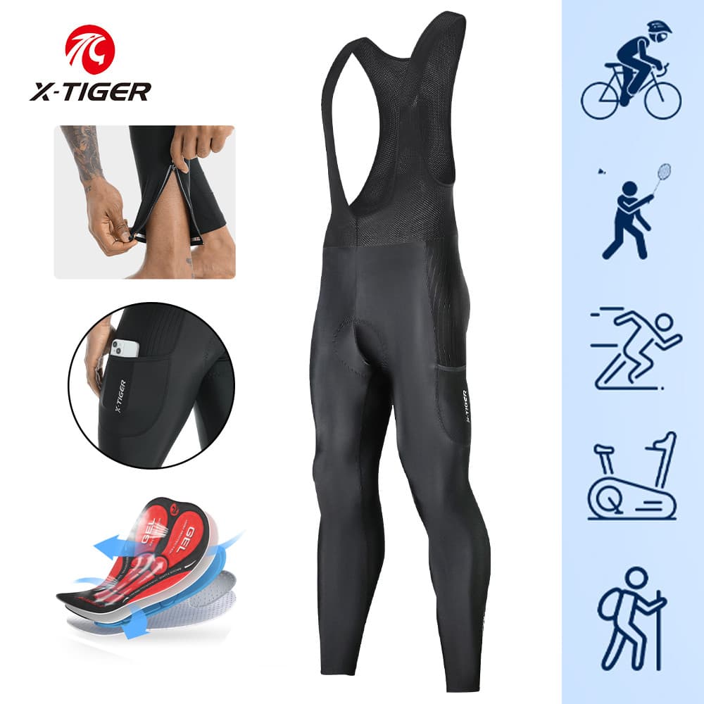 Calças De Ciclismo Dos Homens Babador 20D Gel Acolchoado Primavera Outono Esportes Ao Ar Livre Equitação Mountain Road B