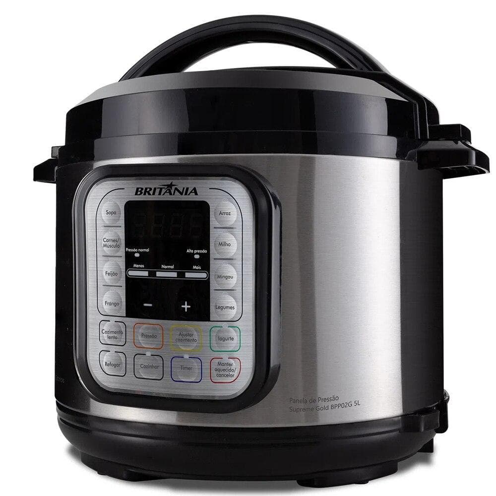 Panela de Pressão Elétrica Britânia Supreme Gold, 5 Litros 