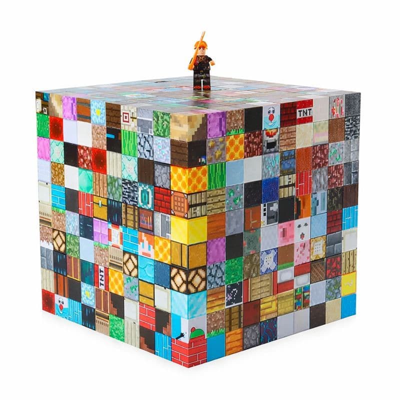 Kit Blocos Magnéticos Construção Cubos Tipo Mine World