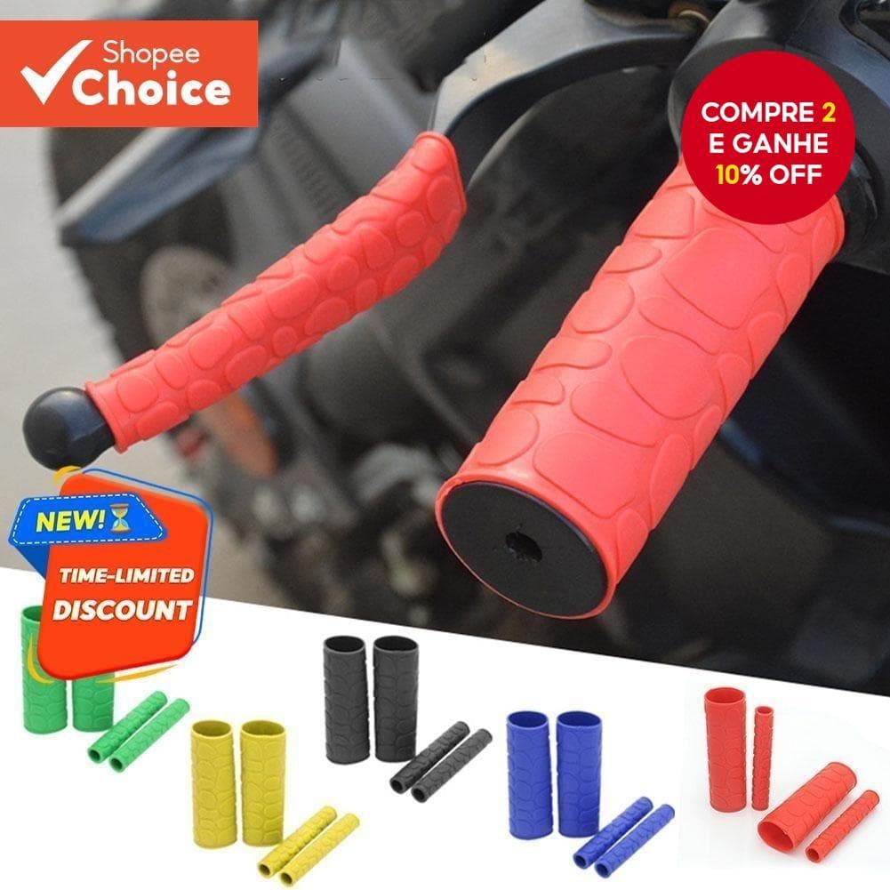 4 Pçs Antiderrapante Luva De Aperto De Borracha Da Motocicleta Lidar Com Capa Universal Calor Encolhível Manga Guiador C