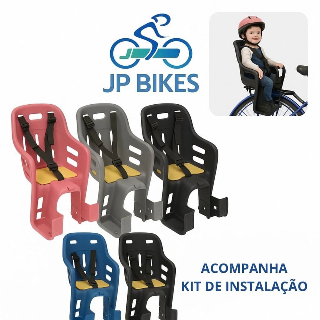 Cadeirinha Infantil Bicicleta  Importada Traseira Resistente Para Bagageiro C/Cinto Importada