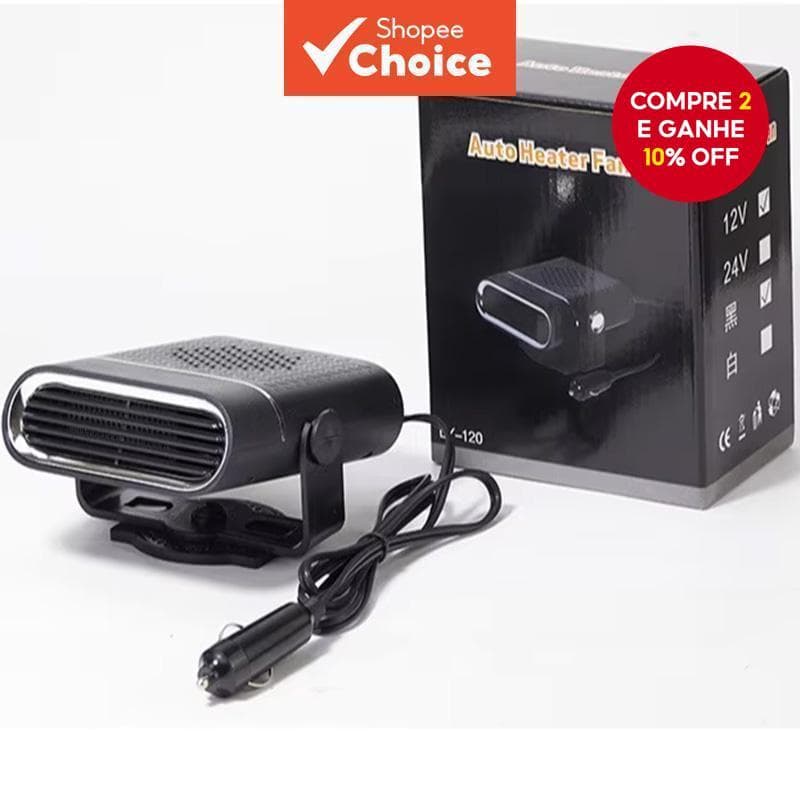  Mini Aquecedor e Resfriador de Carro 3s Aquecimento Rápido Aquecedor Automático 360 Rotação Ventilador Quente para