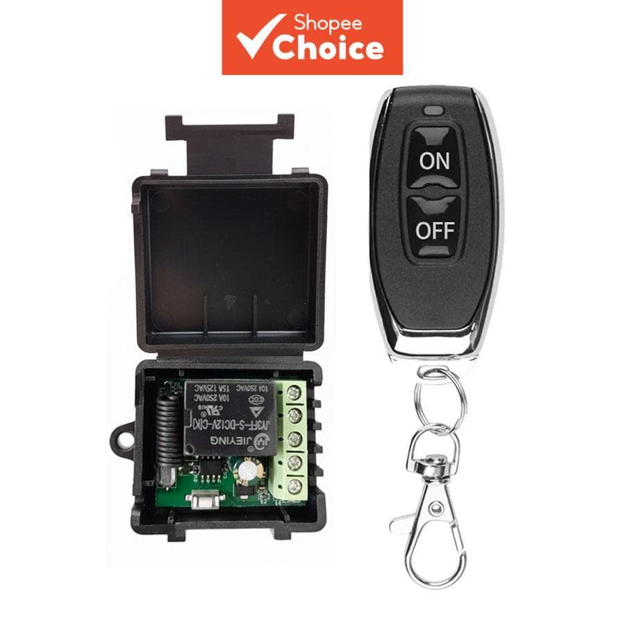  Interruptor de Controle Remoto Sem Fio RF 433Mhz 12V Relé 1CH Módulo Receptor Para LED Fechadura de Porta Trava