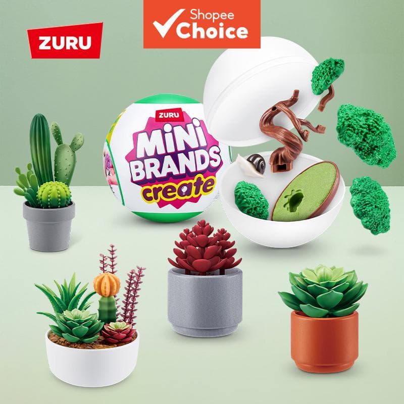  ZURU Mini Brands Crie Mini Estilos 🎁 Conjunto de vasos de plantas falsos DIY | Sementes simuladas | Brinquedo de