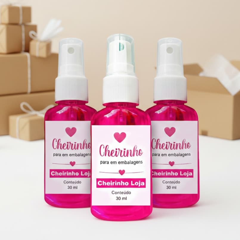 Kit 3 Cheirinhos para Pacotes, Encomendas, Caixas, Perfume, Embalagem, Cheiro da loja