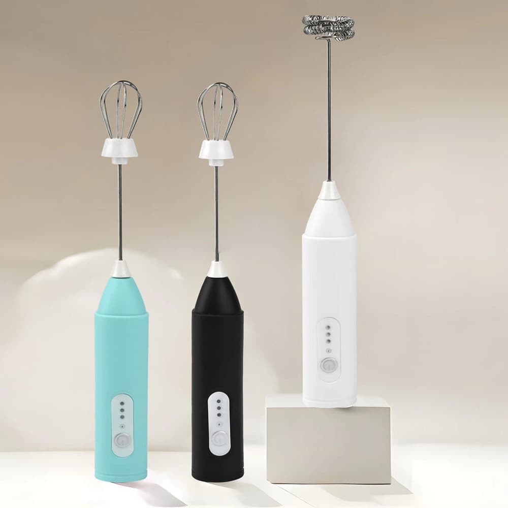 Espumador de Leite Elétrico 3 Velocidades Batedor para Café Ovos e Milkshake