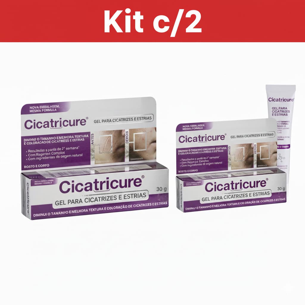 Kit c/2 Gel para Cicatrizes e Estrias Cicatricure Rosto e Corpo com 30g