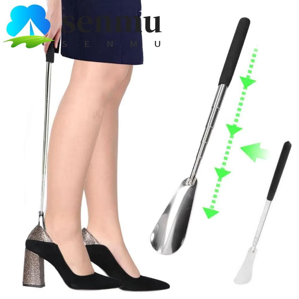 Buzina De Sapato Extensível SENMU , Calçadeira Telescópica Ergonômica De Aço Inoxidável De Cabo Longo Durável