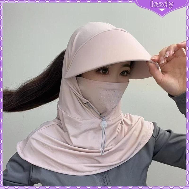 [Lszdy] Máscara Facial Balaclava De Cabeça Cheia Com Aba Larga Para Ciclismo , Pesca , Esqui