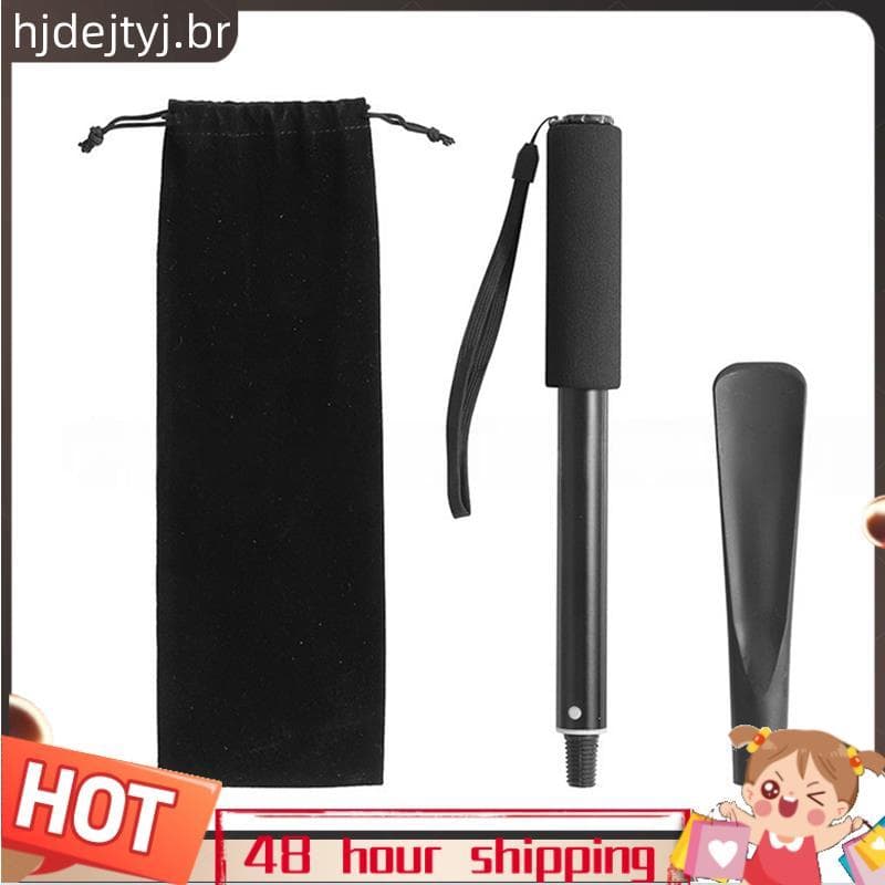 Buzina De Sapato Com Cabo Longo , Telescópica De Metal , Comprimento Ajustável Para Idosos , Homens , Mulheres , Criança