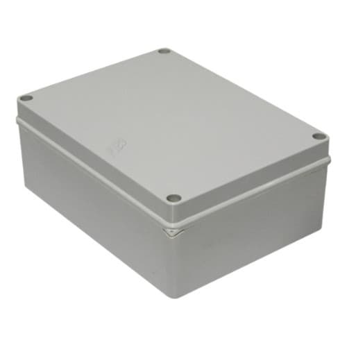 Caixa De Passagem 234x174x90 Organizadora Multiuso Cftv Ip65 Cinza, prórpia para comandos elétricos.