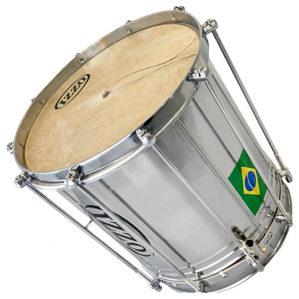 Cuíca Izzo 10 Polegadas x 30cm Aço Inox com 10 Afinadores