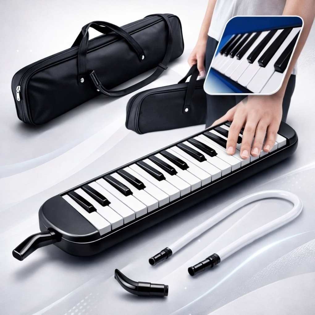 Escaleta Melódica Profissional Portátil | Teclado Completo com Estojo e acessórios | Som Suave Fácil Aprendizado