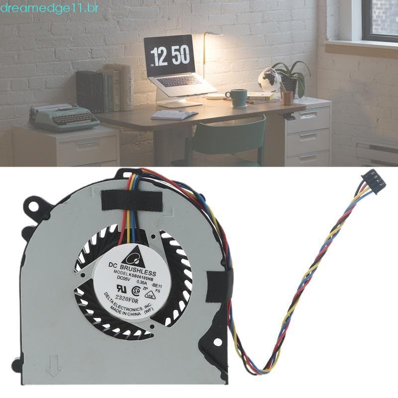 dreamedge11 Peças Sobressalentes Para Laptop Ventilador Refrigeração CPU 5V 0 368A 4 Pinos 4 Fios Radiador D