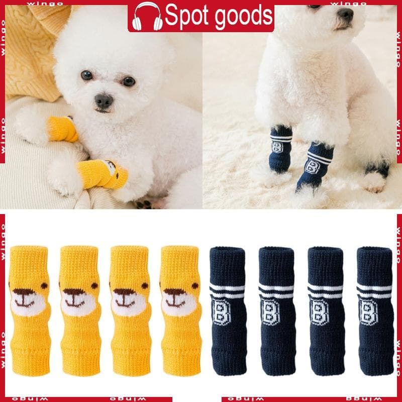 WIN Meias Joelho Para Cães, Proteção Inverno, Protetores Animais Estimação, Joelheiras Malha Adequadas Peque