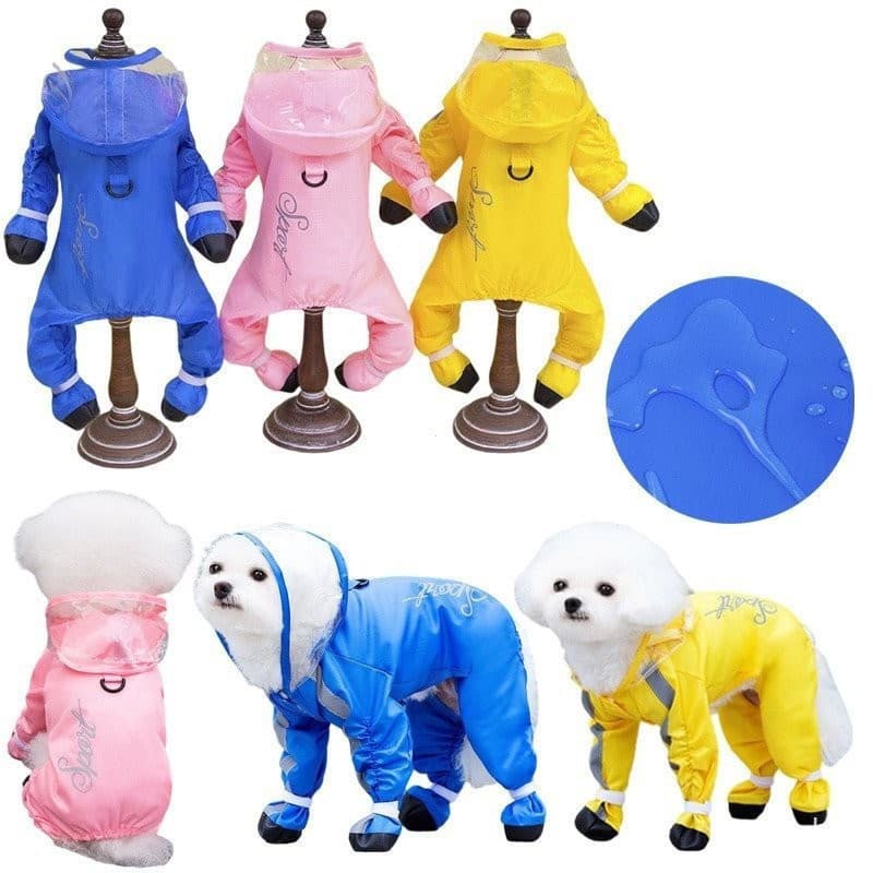 Capa De Chuva Para Cachorro À Prova D'água , Cães Pequenos , Macacão Poodle Yorkies , Roupas Pug