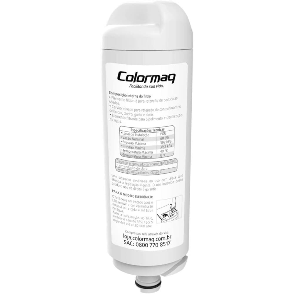 Refil Filtro Purificador Colormaq Eletrônico Acqua